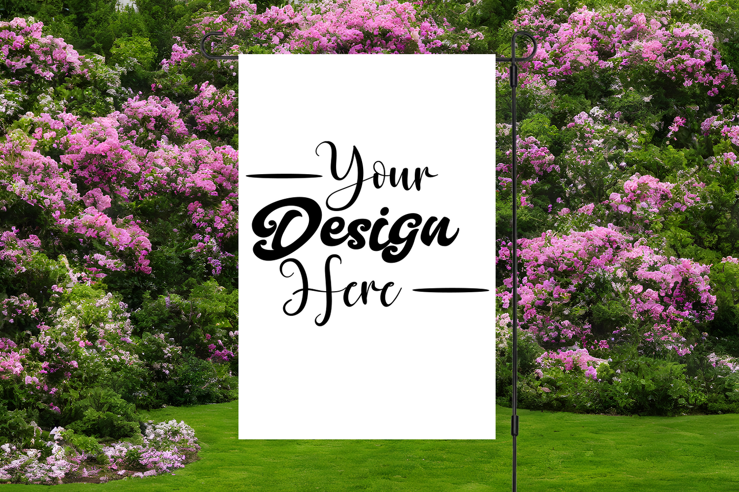 Custom 12 by 18 in garden flag!